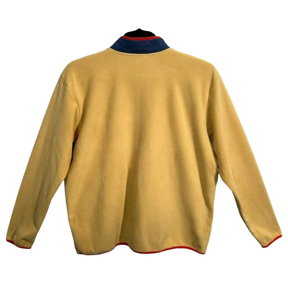 Columbia Mens Sequoia Grove Half Zip Fleece Pullover Jacket XXL Yellow Navy Blue